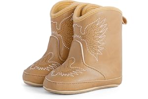 Cheerful Mario Baby Boys Girls Booties Baby First Walking Shoes Baby Cowboy Boots Soft PU leather Easy Fastening