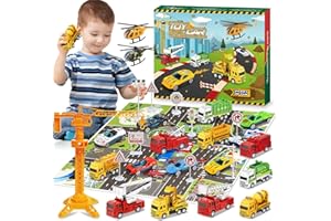 RIZTGAE Boys Toys Age 3 4 5 6 7 8, Sensory Toys for Autism Kids Boys Toy Cars for 3-8 Year Old Boy Girls Birthday Gifts Kids Party Bag Fillers for Kids Toy Cars Special Needs Toys Emergency Vehicles Toys Set