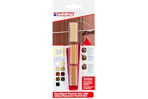 edding 8901 kit de cires de restauration pour meubles - noir - pour combler et réparer les rayures et les trous sur les meubles et autres surfaces en bois
