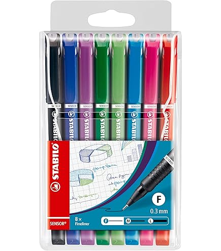 STABILO Dr!ver - Fineliner Premium - Tratto Medio (0,8 Mm) - Confezione Da 5 - Nero