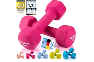 Body & Mind® Set de 2 haltères de gymnastique Dumbbells Haltères courts ; Entraînement de force efficace avec différents poids ; Fitness Workout à domicile