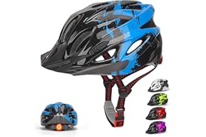 Kids Helmet, RaMokey Kids Bike Helmet With Light, Boys Girls Bike Helmet Age 3-14, Adjustable Child Helmet (50-59CM) for Bicycle Scooter Skating Cycle