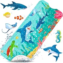 Tapis De Bain Antidérapant Pour Enfant CIRULLI 100x40 Cm - Motif Marin, 200 Ventouses, Sans BPA, Lavable En Machine - 11