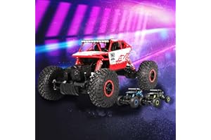 AANDYOU RC Auto ferngesteuert 4WD 1:18, Elektro Offroad Fahrzeug für Kinder und Erwachsene, Monstertruck Rock Crawler Geländewagen, Allrad Stunt Car Spielzeug mit Fernbedienung für jedes Gelände
