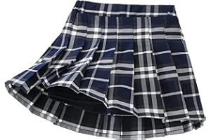 Yealoo Gonna a Pieghe per Uniforme Scolastica Ragazze Bambini, A-Linea, Mini Danza Scooter Vestito con Pantaloncini Interni