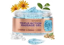 Kinzeno Massagegel med Tredubbel Verkan 75 ml, magnesium, MSM, arnika | Med rökelse (Boswellia) och vitamin B-komplex, vitamin E-pärlor utan mikroplast, kylande effekt, tub 75 ml