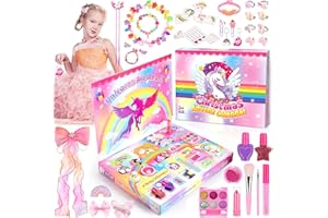 HappyGoLucky Advent Calendar 2023 Kids, Kids Makeup Sets for Girls Christmas Gifts Hair Accessories for Girls Gifts for 5 6 7 8 9 10 year old Girls Unicorn Gifts for Girls Toys Age 5 6 7 8 9 10
