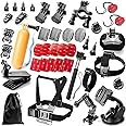 Robustrion 40 in 1 Mounts and Straps Accessory Kit Compatible with GoPro Hero 12 11 10 9 8 7 6 5, SJCAM, YI Action Camera Accessories Kit