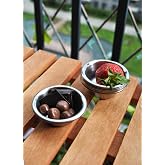 6'lı Paslanmaz &Ccedil;elik Sosluk Mini Kahve Yanı Şekerlik/Lokumluk 6,5 Cm