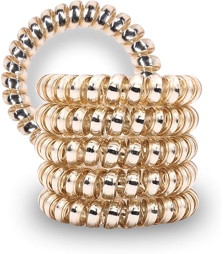 9pcs Rainbow Spiral Traceless Hair Ring,Phone Cord Hair Ties For Women And Girls And Kids,Coil Ponytail Holder,Comfortable Wear-resistant Hair Ring