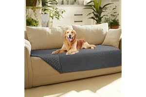 luciphia Copridivano per Cani Impermeabile, Coperta per Cani 100% Impermeabile con Punti Antiscivolo Tappetino Protezione per Mobili Bambini Cane Gatti Lavaggio in Lavatrice Grigio 76_x_178cm