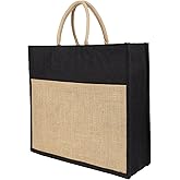 DOUBLE R BAGS Eco Friendly Jute Jhola Bag For Kitchen Essential Grocery Shopping, Carry Milk, Fruits, Vegetable With Reinforc
