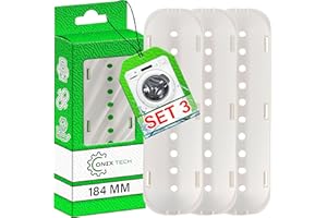 3 Stück Trommelrippe für Waschmaschine 184x43x40 mm mit Originalcode C00065463 482000022670 für Ariston für Indesit für Whirlpool - Garantie 5 Jahre - ONIX TECH