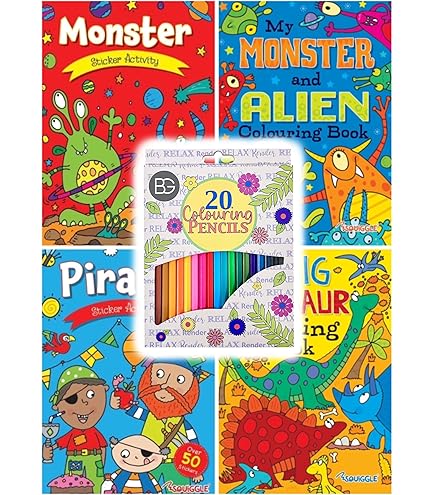 BG Kids Childrens Colouring & Activity Books Set Of 4 - Choose Your Set - View #4