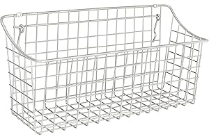 Spectrum Diversified 15" x 5" x 7" Pegboard & Wall Mount Basket, 15.25" L X 5.5" W, Pewter