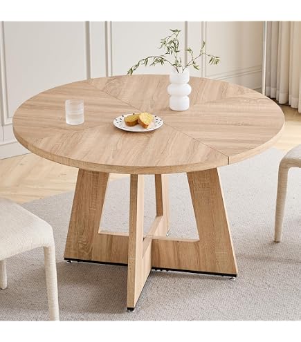 EDEN tavolo da pranzo rotondo allungabile 4-10 persone in legno e nero