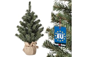 KOTARBAU® Sztuczna choinka dekoracyjna, mała, 50 cm, ze stojakiem z juty, mini choinka