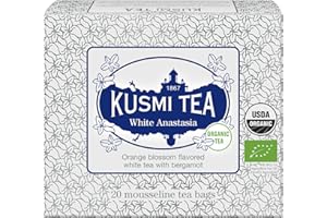 ‎KUSMI TEA KUSMI TEA Tee - Weißer Tee mit Bergamotte, Orangenblüten und Zitronengeschmack - 20 Teebeutel (1er Pack)