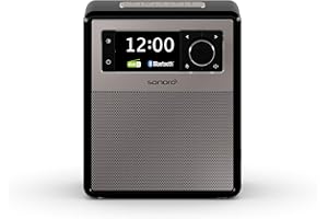 sonoro Easy DAB Plus Radio mit Bluetooth (tragbar, UKW/FM, Wecker, Sleep-Timer, LED Nachtlicht, Akku/Batterie/Netzbetrieb) Design Digitalradio Schwarz