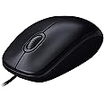 Logitech M90 Souris Filaire USB, Suivi Optique 1000 PPP, Ambidextre, Compatible avec PC/Mac/Portable - Noir