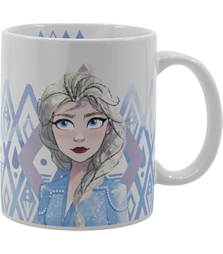 Tazza Elsa Frozen Regno Di Ghiaccio - Tazza In Gres Da 454ml Con Glitter, Lucida E Super Pratica! - Foto 2