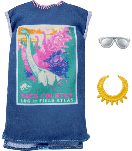 Barbie Storytelling Fashion Pack de ropa para muñecas inspirada en Super Mario: top gráfico, falda estampada y 6 muñecas de accesorios con temática de videojuegos - GJG46