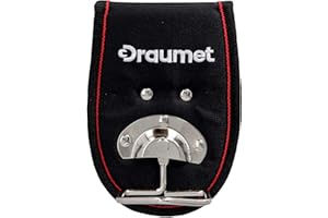 Mivos Hammerhalter für Gürtel mit Beweglicher Stahlbügel - Hammeranhänger mit Gürtelschlaufe - Hammerholster für Dachdecker und Zimmerer - Hammerträger