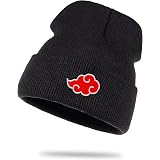ALTcompluser Anime Naruto Akatsuki berretto di lana con simbolo  dell'organizzazione Alba di Naruto ricamato sulla parte frontale :  Amazon.it: Moda