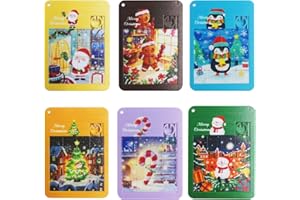 DONGCILL 6 Stück Schiebepuzzle,Weihnachtlicher Puzzle-Schiebespiel,Schiebe Puzzle als Kleinigkeiten für Adventskalender,Adventskalender Füllung