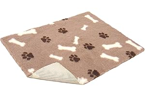 Vetbed Parure de lit pour Chien et Chat, Vison Couleur crème avec os