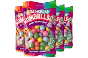 MIK FUNSHOPPING 800g Nachfüllkaugummis für Kaugummispender Kaugummiautomat Kaugummimaschine Gumball Machine Chewing Gum, natürliche Farbstoffe, glutenfrei, halal (4x 200g Nachfüllkaugummis)