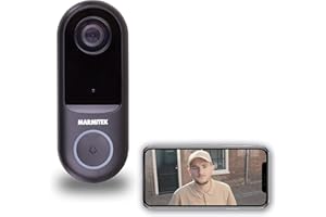 Timbre con Cámara - Marmitek Buzz LO - 1080p Full HD con Visión Nocturna - Garantizado Para Funcionar con su Timbre Actual - No se Requiere Suscripción - Función de Intercomunicador - Smart me