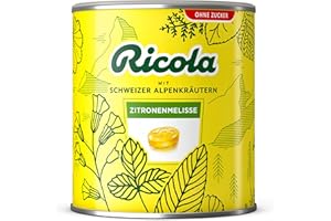 ‎RICOLA Ricola Riesendose Zitronenmelisse, 277 Original Schweizer Kräuter-Bonbons in der Design-Dose, geeignet als Vorrat & Geschenk, zuckerfrei, 1x1kg, vegan