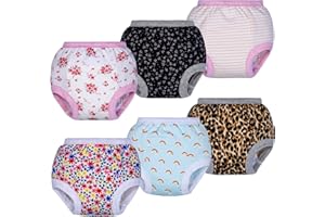 BIG ELEPHANT Toddler Potty Training Pants- 100% Cotton Baby Boys Underpants 6-Pack