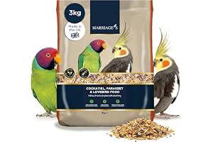Marriages - Lovebird Food, Cockatiel Seed Mix, Parakeet Bird Seed with Oats, Nyjer Seed and Millet, Wholesome, Packed with Fi