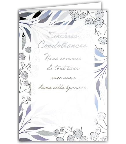 Carte De Soutien "Pensées Courageuses" - Illustration Eucalyptus - Fabriquée En France - 12x17,5 Cm - 8