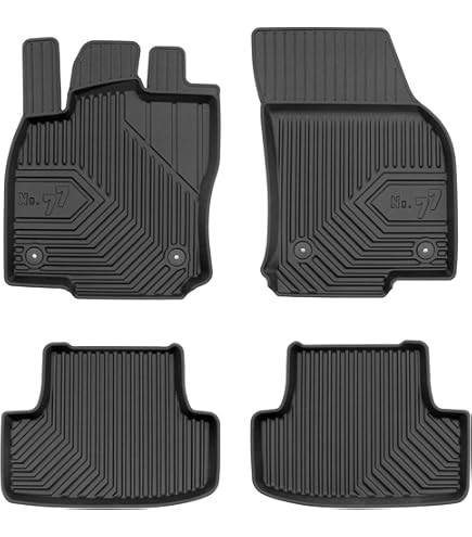 Audi Q2 Original - Juego Completo De 4 Alfombrillas De Goma De Máxima Calidad, Frontales Y Traseras En Negro (compatibilidad No Garantizada Con Vehículos Con Conductor En Lado Izquierdo