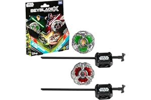 Beyblade X and Star Wars Collab Luke Skywalker 4-80B vs. Darth Vader 4-60B Multipack Set, Laucher Toy for 8+ Year Old Boys and Girls, Collectibles