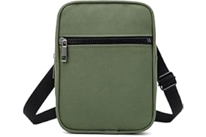 ANPTER Borse a Spalla da Uomo Borsa a Tracolla Unisex Casuale Borsa a Spalla da Grande Capacità Borse Messenger Shoulder Crossbody Bag Marsupio Zaino,Verde