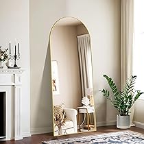 Specchio Da Terra NASSYOU 192x85 Cm - Cornice Oro Alluminio Per Camera E Bagno - Foto 4