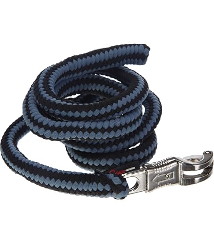 Guinzaglio Equestre Per Cavalli 2m - Corda Cotone Resistente Con Gancio, Rosso/nero - Foto 6