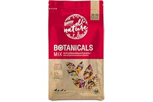 Bunny Nature BOTANICALS Mid Mix – avec Fleurs de Calendula et pétales de Rose | 130 g | Complément Alimentaire pour Lapins Nains, cochons d'Inde, Chinchillas et Degus