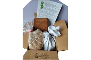 Wormcity 500g Wormery STARTER SET - 500g Composting Worms (Approx 400+ Worms), Worm Food, Coir Bedding, Caring For Your Worms Leaflet