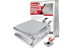 Magicbox Reflexionsfolie Heizung Selbstklebend 5m x 0.6m x 3mm, Isolierfolie Heizung mit Klebepads,isolierfolie dämmfolie,Dachisolierung Thermo , Dämmfolie für Heizkörper, Dach, Garage, Auto