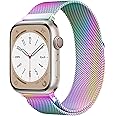 BRG Stainless Steel Loop Compatible with Apple Watch Band 38mm 40mm 41mm 42mm 44mm 45mm 49mm, Magnetic Clasp Replacement Band for iwatch Series Ultra 1/2 SE 9 8 7 6 5 4 3 2 1
