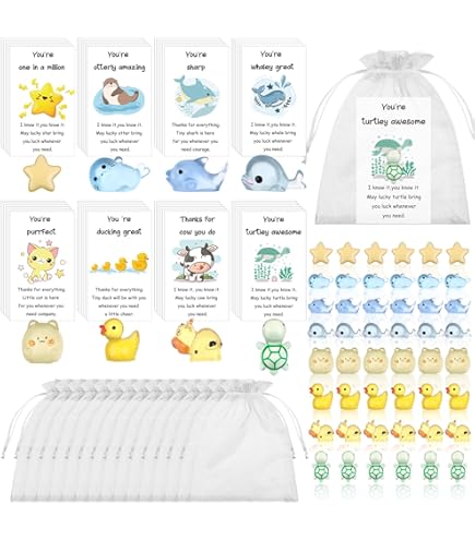 24 Sets Inspirational Gifts You're Great Cheer Up Cards Resin Ducks