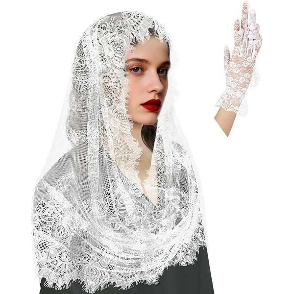 HQRKOTM 1 Pièce Voile Chretien Femme Voile Triangle Coiffe