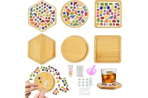 Kuvarix 3 stycken mosaik underlägg gör-det-själv pysselset presenter för vuxna kreativt hantverk födelsedagspresent porslin m