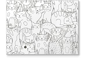 DEQORI Planche à découper en verre | Grande taille 40 x 30 cm | Motif « chats de bande dessinée » | Planche à découper design pour la cuisine | Planche à petit-déjeuner antibactérienne & antidérapante