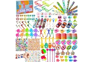 WISKOWEE 220Pcs Party Bag Fillers for Kids Unisex Prize Box Toys Assortment Toys Classroom Prizes Rewards Goodie Loot Bag Fillers for Boys Girls Birthday Party Favors Toy Bulk for School Game Lucky Dip Prizes